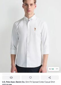 US Polo Assn White Men's Shirt