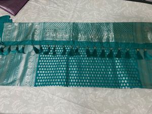 Teal Banarasi Silk Saree