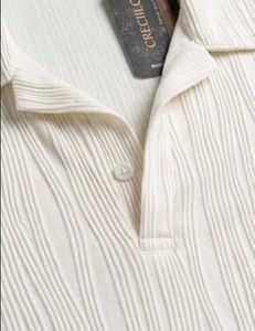 Men's Textured Polo T-Shirt