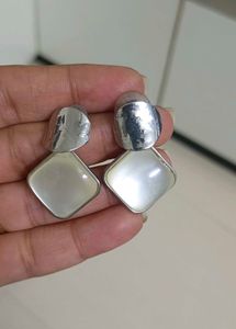 Silver Ball Drop Earrings
