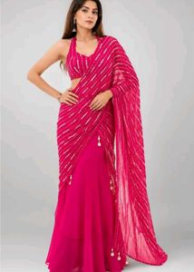 Pink Lehenga Saree (Free Size)