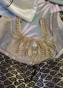 Embellished Brocade Saree Blouse