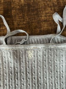 Victoria’s Sectet Luxe Gray Cable Knit Bodysuit