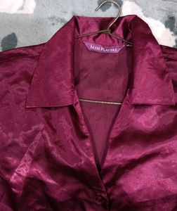 Satin Shirt For Females Small Size
