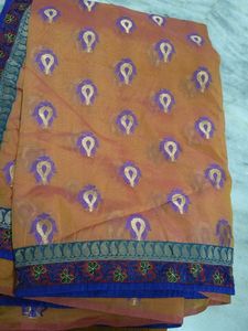 Semi bananarasi silk saree with stiched blouse