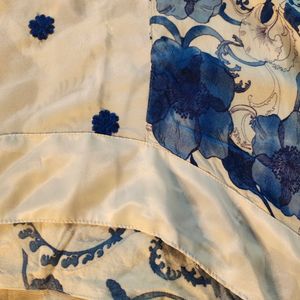 Silk And Cotton Embroidered Kurti