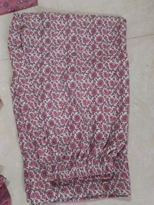 Ethnic Kurta Set - Pink Floral Print