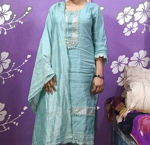 combo of 2 dress Elegant Blue Embroidered