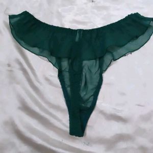 Sheer Emerald Green Thong