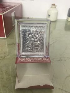 999 Pure  Silver Ganesha Showpiece