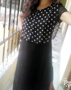 Polka Dot Black Dress