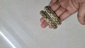 Elegant Enamel Floral Bangles