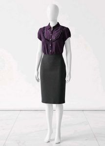 Elegant Purple Short Sleeve Blouse