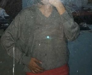 V Neck Shaped Grey Sweatshirt