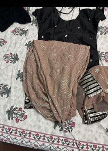 Elegant Black Kurta Set with Sequins