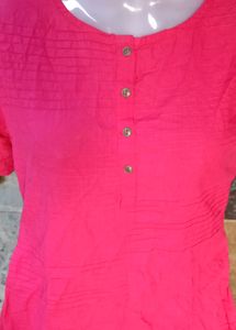Kurta With Side Pocket From INDIE PICKS - AJIO