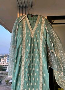 Beautiful Teal Kurta Set with Dupatta