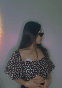 Floral Print Crop Top