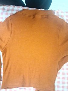 Ribbed Mock Neck Long Sleeve Top