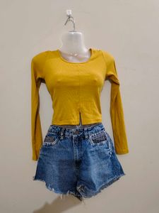 Stretchable Round Neck  Full Sleeve Tops