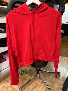 Red Crop Hoodie