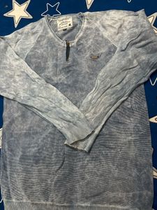 Men's Vintage Wash Zipper Sweater