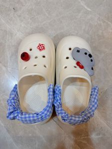 Cute White Crocs with Charms check details