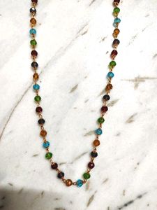 Multicolored Beads Crystal Necklace