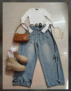 S-BIN JEANS VINTAGE LIGHT WASH WIDE LEG BARREL JEA