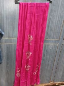 Vibrant Pink Kurta with Gold Embroidery