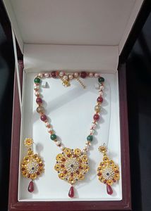 Beautiful Moti Mala Necklace Set With Matching Earrings || Grab Now