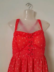 Pink Printed Dress (Women's)