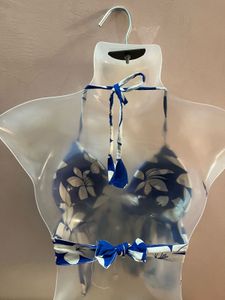 Blue Floral Halter Beach Backless top