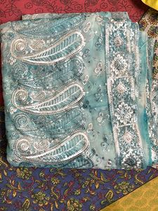 Beautiful Teal Embroidered Kurta Set