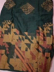 Green Ethnic Kurta with Geometric Print