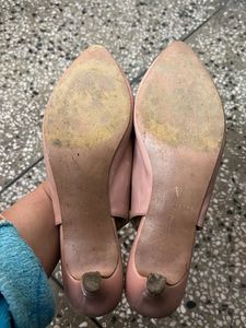 Pink kitten heels