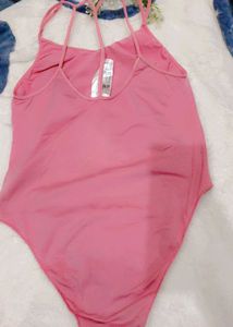 H&amp;M Pink Jersey Body Suit
