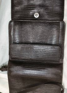 Vintage Brown crocodile Embossed Shoulder Bag