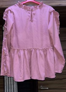 Cute Ruffled Pink Top