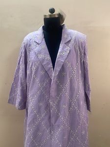 Lavender Chikankari Kurta Set
