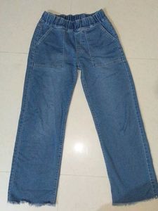 Women's Blue Baggy Denim Jeans