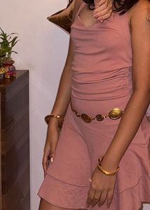 Halter Ruched Pink Dress, Little Box