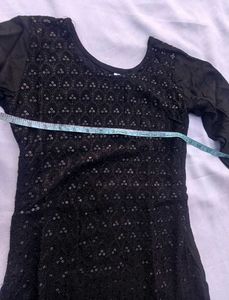 Elegant Black Sequin Kurta