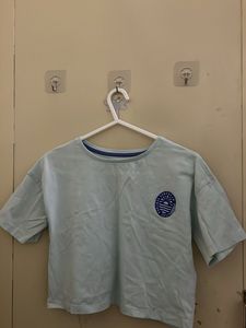 Cute Baby Blue Graphic T-Shirt