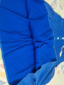 Blue Denim A-Line Skirt