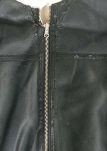 Faux Leather Cropped Jacket