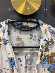 Floral Print Button-Up Shirt
