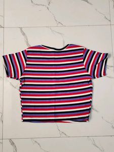 Striped Cropped T-Shirt