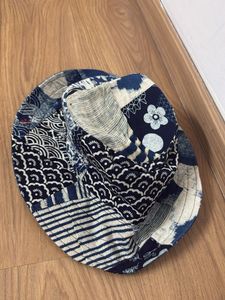 Boho Indigo Patchwork Bucket Hat