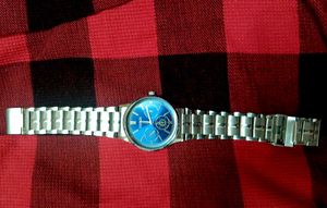 Fossil Blue Dial Stainless Steel Watch